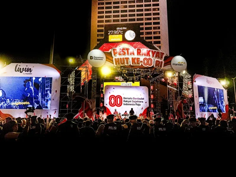 Bank Mandiri Ramaikan Perayaan HUT RI ke-80 di Bundaran HI dengan Beragam Hiburan Seru!